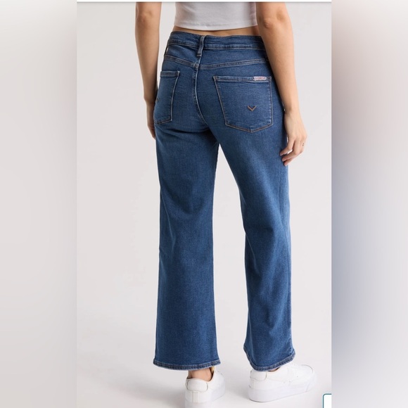 Hudson Rosalie High Waist Raw Hem Wide Leg Jeans Blue Size 25 - Picture 2 of 3
